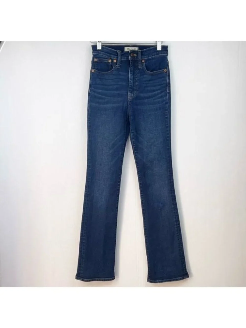 Madewell Skinny Flare high rise Blue Jeans Carleton Dark Wash NG357 size 24